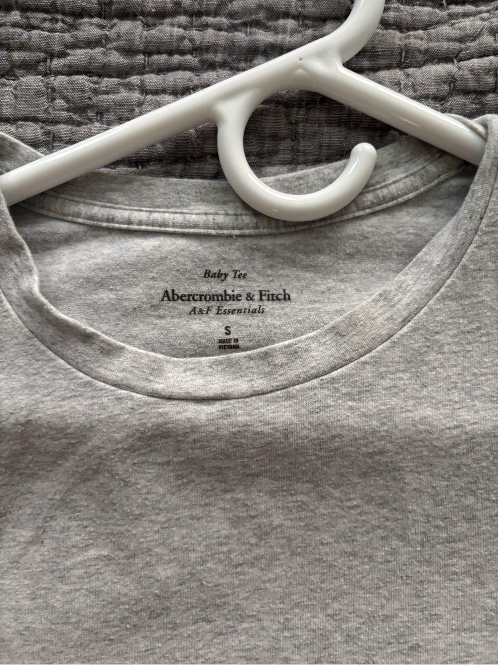 Abercrombie & Fitch Light Gray Baby Tee